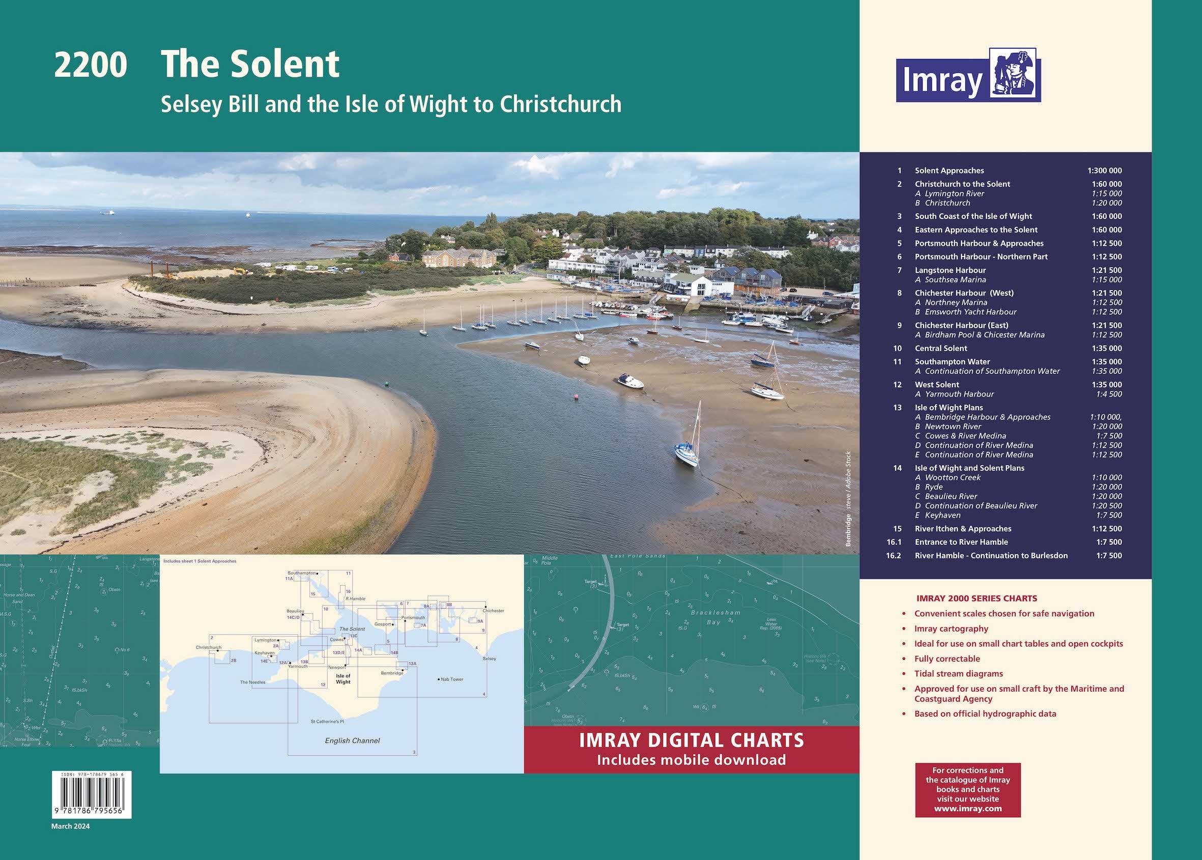 2200 The Solent Chart Pack Wiro-bound