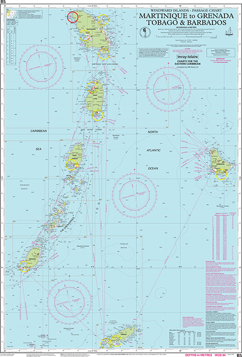 B5 Martinique to Tobago and Barbados Passage Chart