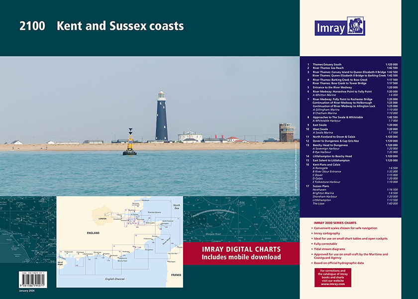 2100 Kent and Sussex Coasts Chart Pack Wiro-bound