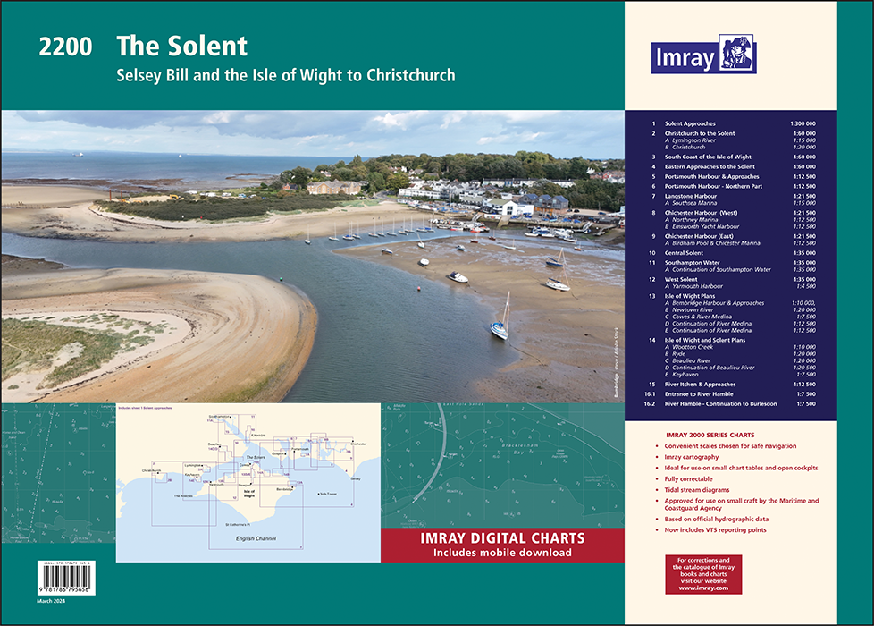 Solent Channel Map 2200 The Solent Chart Pack – Imray