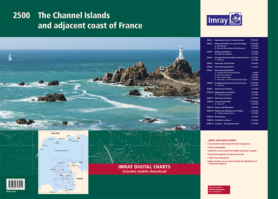 2500 The Channel Islands and adjacent coast of France Chart Pack Wiro-bound