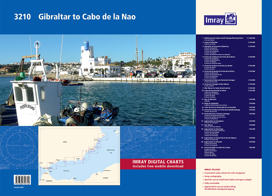 3210 Gibraltar to Cabo de la Nao Chart Pack Wiro-bound