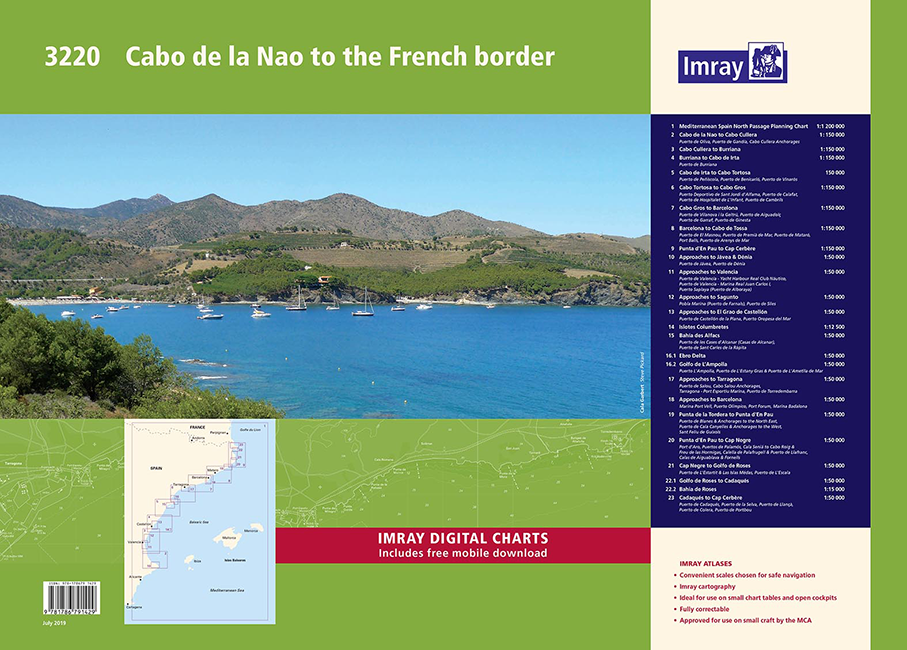 3220 Cabo de la Nao to the French border Chart Pack Wiro-bound