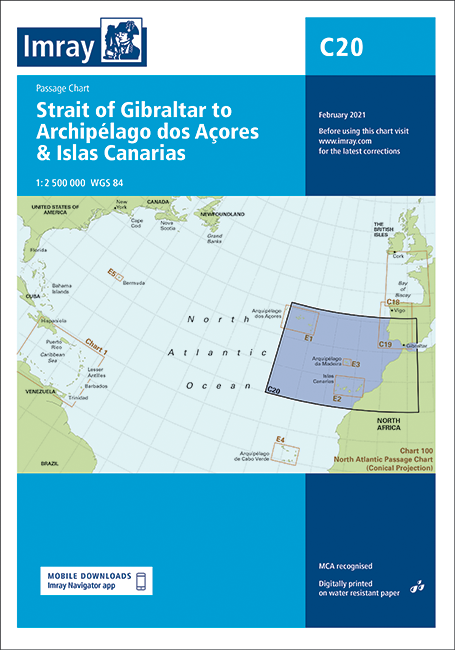 C20 Strait of Gibraltar to Archipélago dos Açores & Islas Canarias Passage Chart