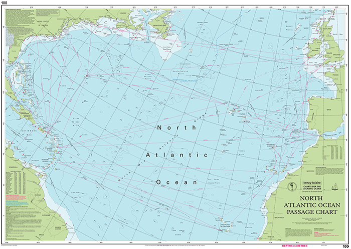 Chart 100 North Atlantic Ocean Passage Chart