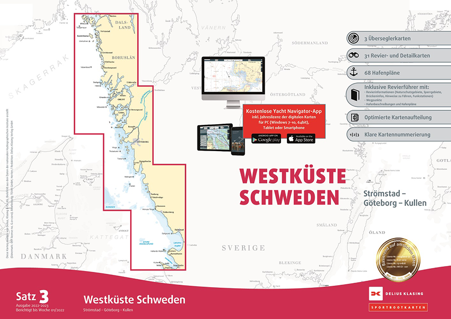 Delius Klasing Set 3 Westküste Schweden 2022/2023