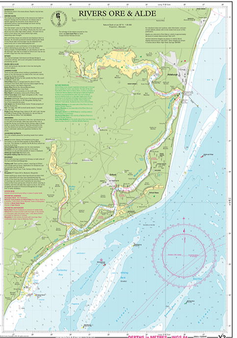 Small Format Laminated Y2 Rivers Ore and Alde (Small Format) – Imray