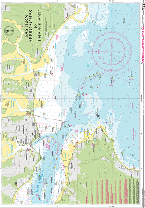 Laminated Y32 Eastern Approach to the Solent (Small Format)