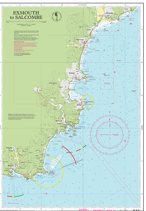 Laminated Y42 Exmouth to Salcombe (Small Format)