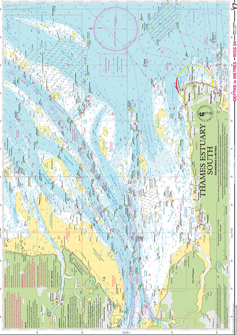 Laminated Y7 Thames Estuary South (Small Format)